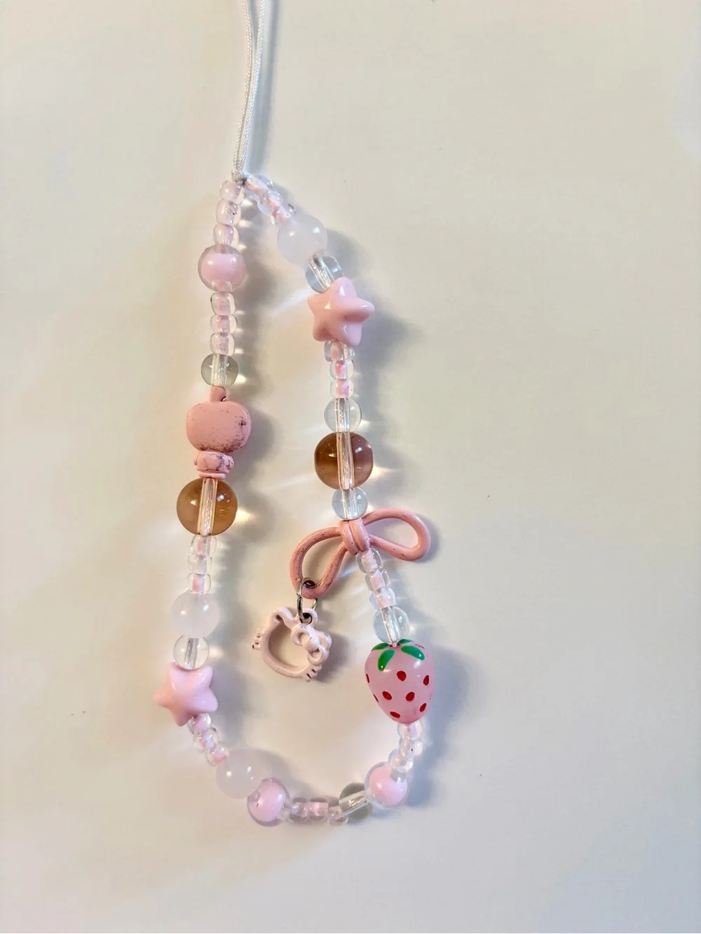 New hello kitty beaded cell phone charm